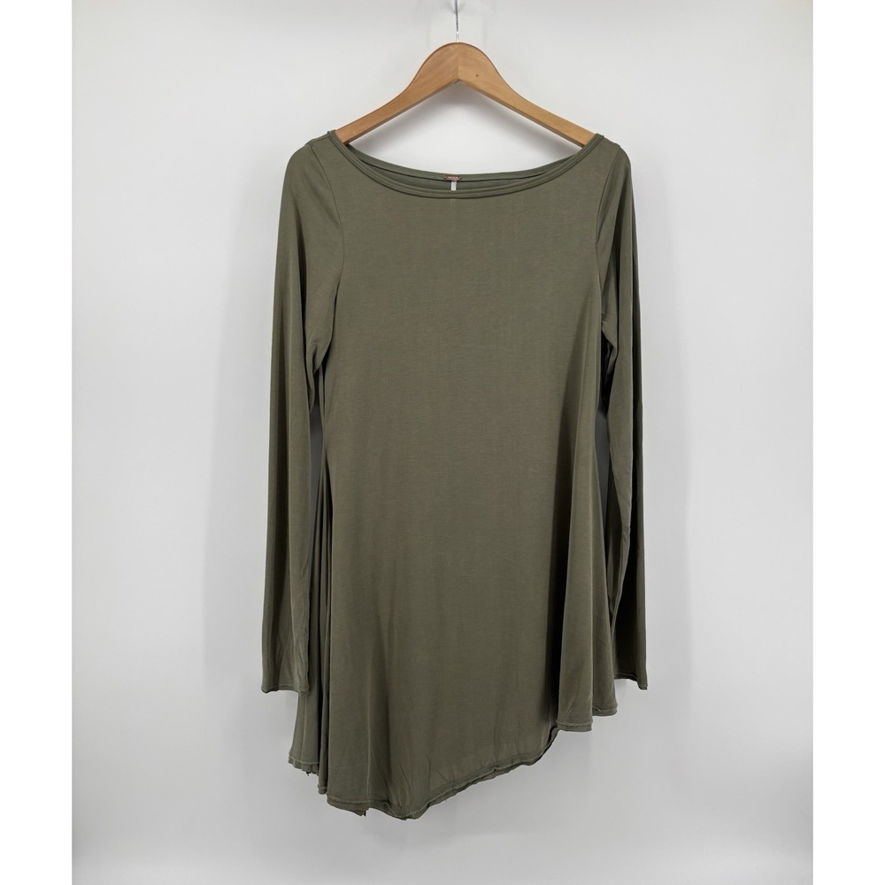 NWT Free People Modal Asymmetrical Dress Sz XL Handkerchief Hem Boho Western $78